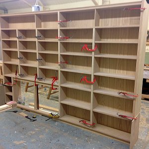 Work in progress - Shelved bookcase with concealed radiator